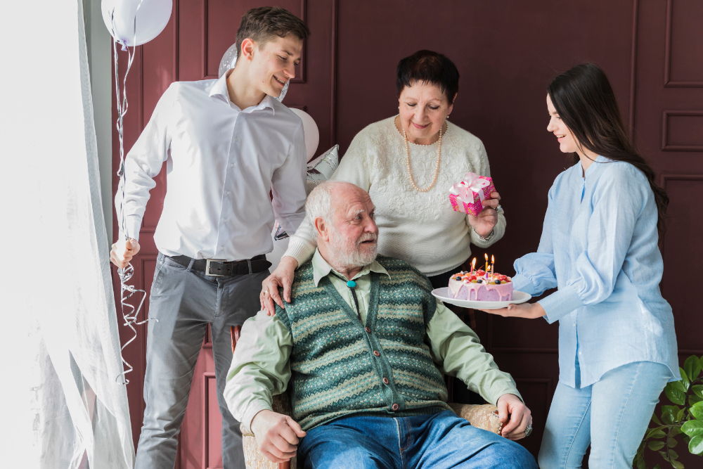 Elderly Patient Recovery Celebration